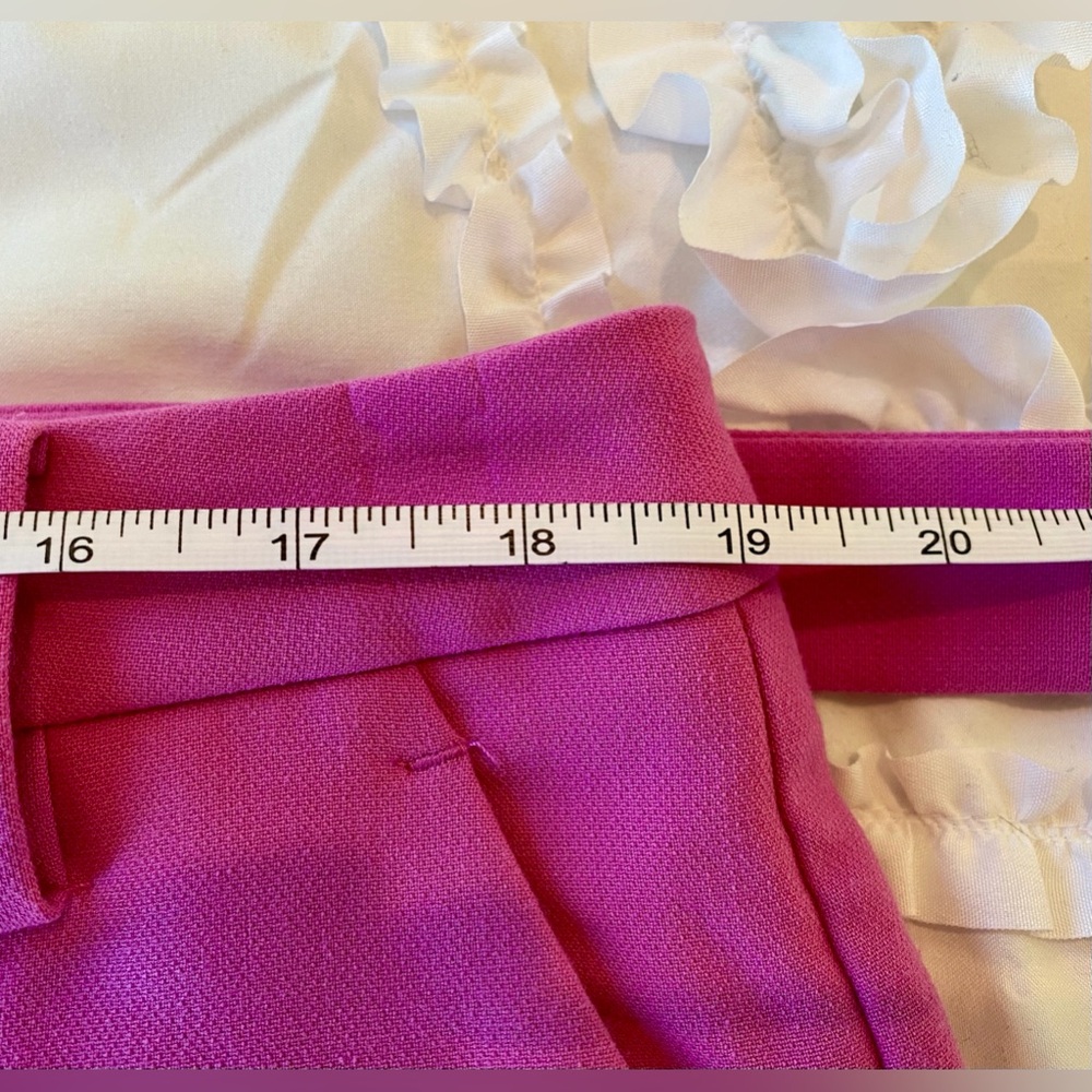 Eloquii Pink Ruffle Trimmed Shorts with Coordinating Tie Belt Size 14 - Picture 12 of 12